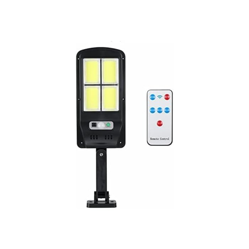 200W Small Universal Integrated Solar Road/Wall Lamp with Motion Sensor, Day/Night Switch & Remote Control