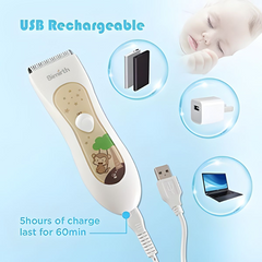 Waterproof Kids' Hair Clipper - Quiet, Safe & USB Rechargeable