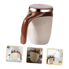 Home Portable Rechargeable Self Stirring Traveling Coffee Mug (14cm) Stainless Steel (400 ml)