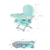 Adjustable Meal High Chair Booster Seat for Babies - Easy to Clean, Portable, Safe & Comfortable Feeding Solution