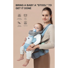Premium Travel Baby Shoulder Carrier with Hip Seat | Hands-Free Comfort for Parents and Kids