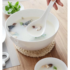 4.5-Inch White Stoneware Rice Bowl – 24oz Durable Ceramic Bowl for Cereal, Soup, Pasta & More (YD447928)