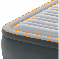 Deluxe Inflatable Air Bed Mattress with Built-In Electric Pump – Queen Size (Grey)