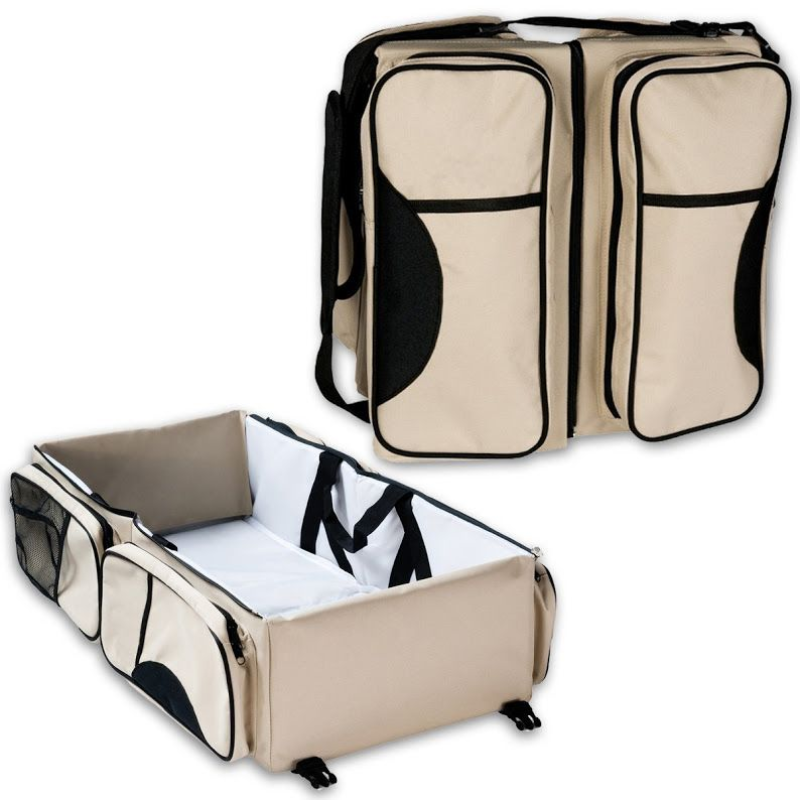 3-in-1 Portable Bassinet, Diaper Bag & Changing Station – Multifunctional Travel Baby Gear