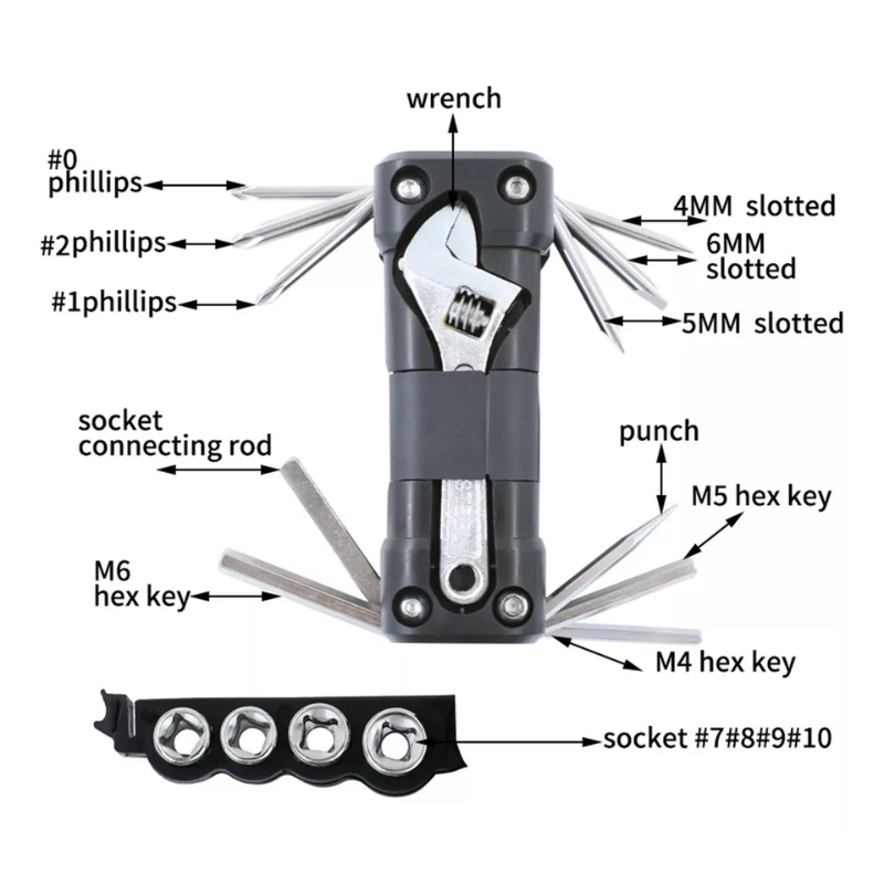 16-in-1 Multi-Tool Set - KT-02 | Compact, Durable & Versatile Repair Kit