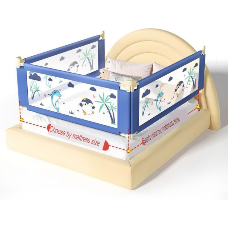 Collapsible Baby Side Bed Rail Guard for Kids - Universal Compatibility, Premium Safety & Easy Swing-Down Access