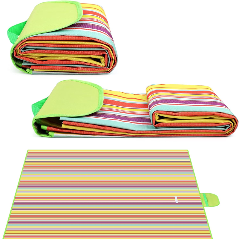 Extra Large Waterproof Picnic Blanket – Sandproof, Lightweight & Foldable Mat with Handle (78.7x78.7in)