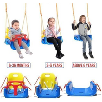 3-in-1 Toddler Swing Seat | Adjustable, Durable & Multi-Age Outdoor & Indoor Fun