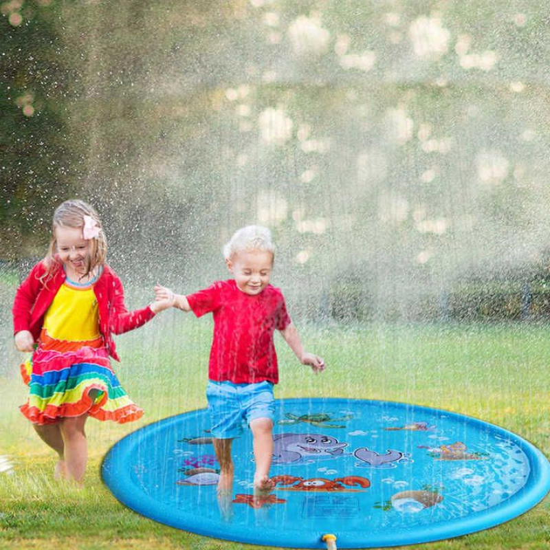 Summer Fun Sprinkler Mats for Kids - Outdoor Splash Play Mat for Fun Water Games