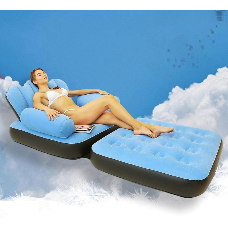 Multifunctional Single Size Inflatable Sofa with Air Pump – Ergonomic, Durable & Easy to Clean