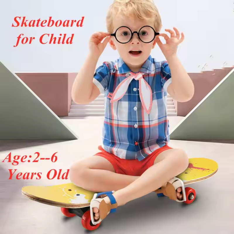 Affordable Portable Child Skateboard | Durable Four-Wheel Kids Skateboard