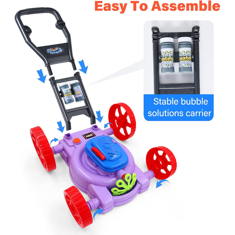 Bubble Lawn Mower for Toddlers - Musical Bubble Blower Toy | Outdoor Fun for Boys & Girls Ages 1-4 | Safe & Durable First Birthday Gift