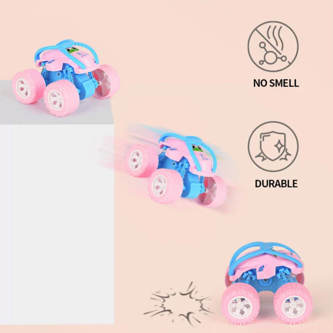 Color Matching Roll Car – Inertia-Powered 4WD Off-Road Toy Vehicle | Shockproof, Somersault & Fall-Resistant Huili Toy Car