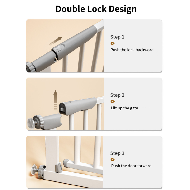Baby Safety Guard Door Fence - Sturdy Steel Gate for Child & Pet Protection (75cm x 82cm)