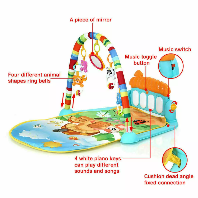 Baby Play Gym Piano Fitness Rack Mat - Perfect for Early Development