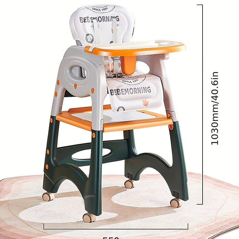 Adjustable Height Learning Chair For Babies - 3 In 1 Kids Plastic Toddler Booster Dining Eating Feeding Chair