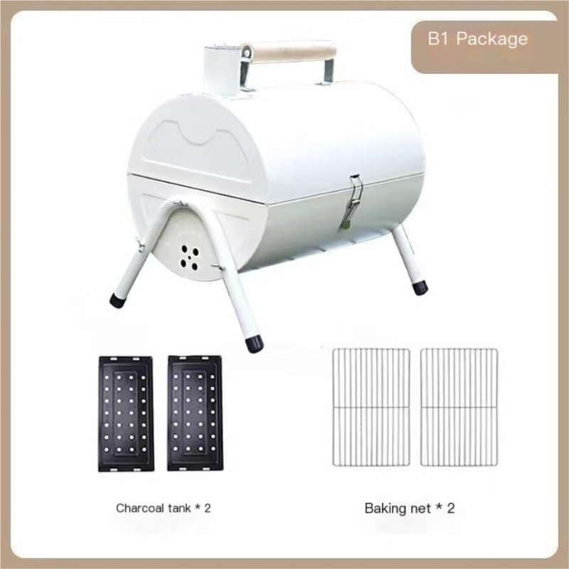 Portable Foldable BBQ Braai Grill – Compact Charcoal Barbecue for Picnics, Camping & Patios (35x27 cm)