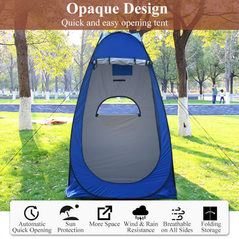 Shower Tent Pop-Up Privacy Tent – Portable, Extra-Tall, UV-Protected Outdoor Camp Bathroom, Changing Room, and Toilet Tent for Hiking, Beach, Picnic, Fishing, and More