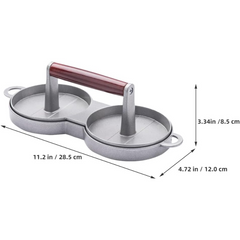 Double Hamburger Press Patty Maker – Non-Stick Aluminum Alloy Burger Mold for Perfect Grilling