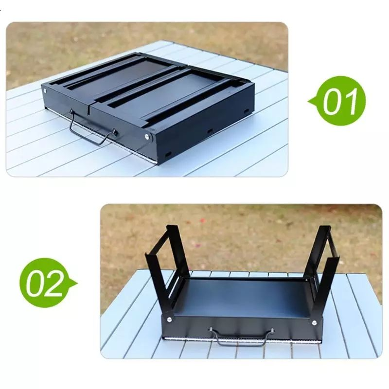 🛒 Portable Foldable BBQ Braai Grill – Compact Charcoal Grill for Picnics, Camping & Backyard Braais