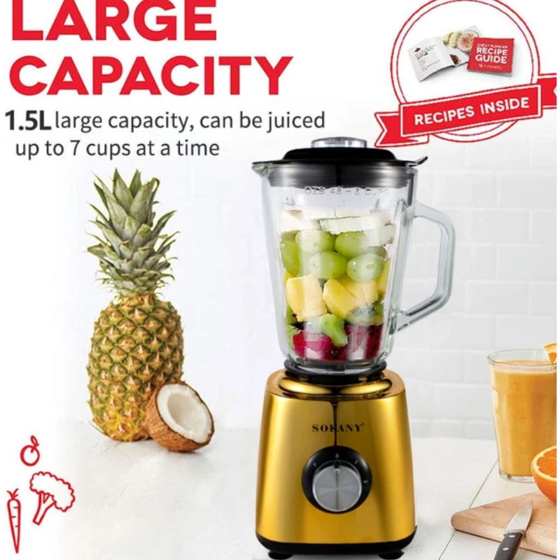1.5L Multi-Speed Elegant Design Blender with Grinder Attachment – Powerful & Stylish Kitchen Essential