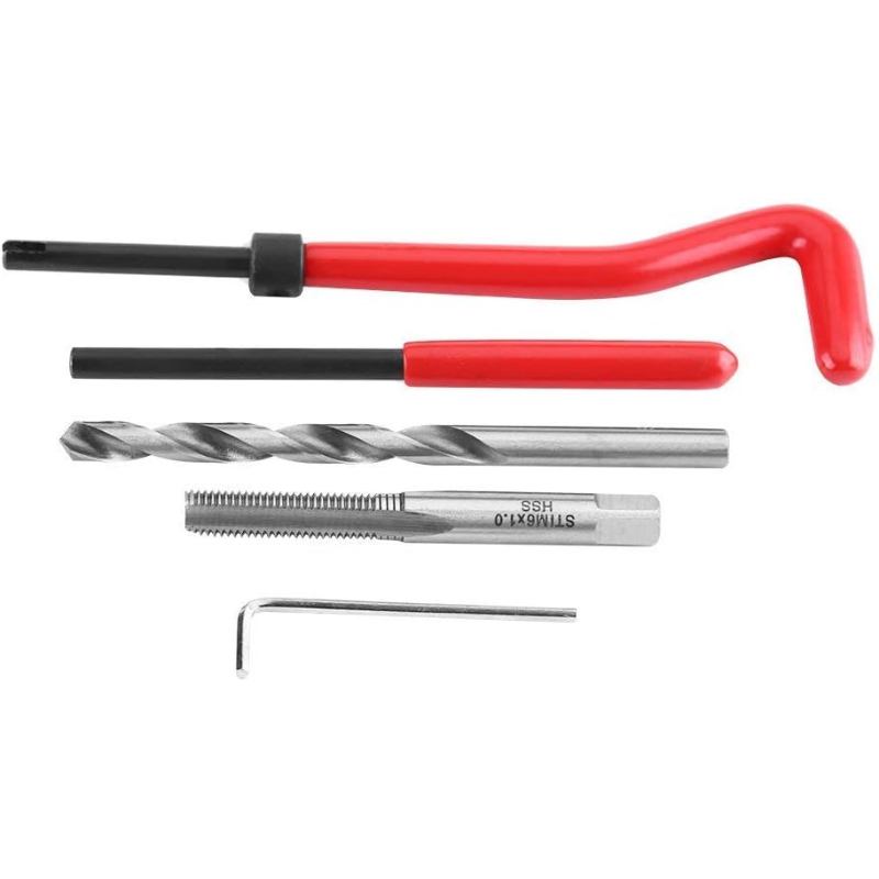 131pc Thread Repair Kit – Metric M5 M6 M8 M10 M12 | Rethread & Stripped Thread Recoil Tool Set in Steel Case