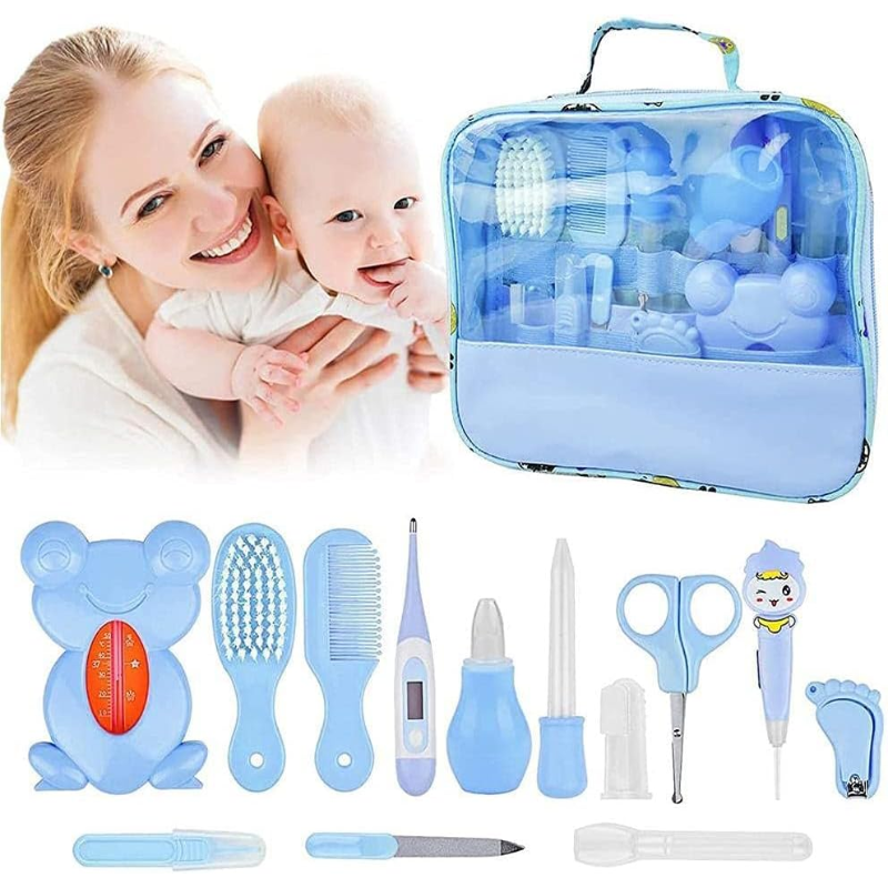 13pcs Newborn Baby Grooming Kit | Essential Baby Care Set for Home & Travel