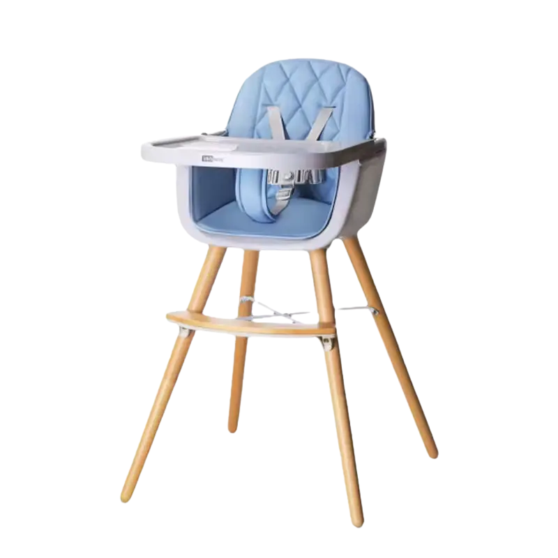 Custom Adjustable Baby Feeding High Chair – Portable Wooden High-Quality Soft Cushion Seat