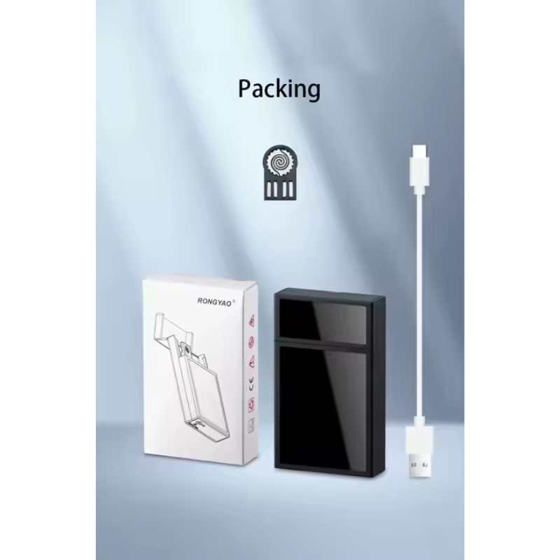 2-in-1 Electric Cigarette Case with Heated Coil Lighter | Custom Logo | USB-C Rechargeable