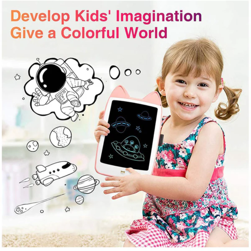 8-Inch LCD Smart Screen Drawing Tablet – Kitten Magic Board for Kids & Adults