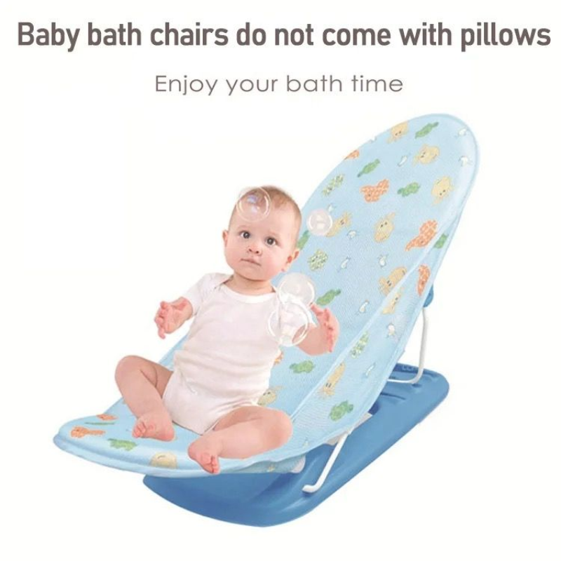 Foldable Baby Bather for Newborns (0-6 Months) | 3-Position Recline, Soft Mesh Support & Adjustable Design