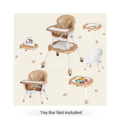 5-in-1 Baby High Chair | Convertible High Chair & Booster Seat | Study Table & Game Table