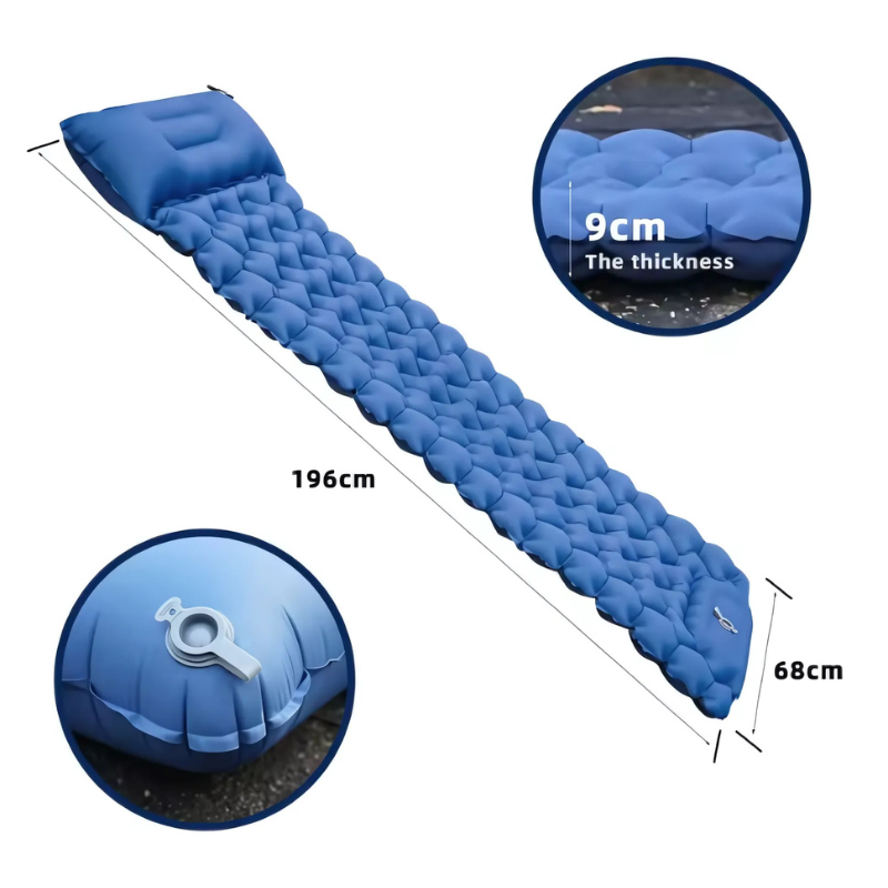 Ultra-Light Inflatable Camping Mattress – Waterproof & Moisture-Proof Sleeping Pad for Outdoor Adventures, Beach, Hiking & Travel
