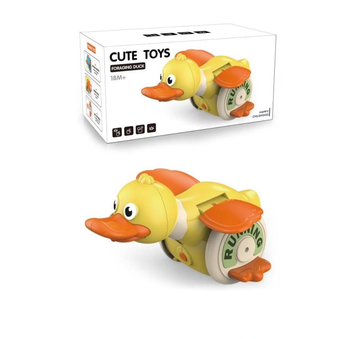 Cute Foraging Duck Wind-Up Toy – Crawling Baby Educational Toy (18M+)