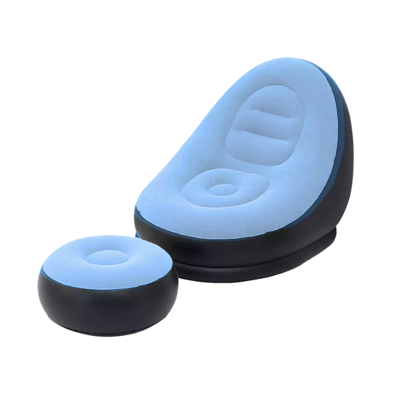 Single Seater Inflatable Sofa with Foot Rest – Ergonomic, Comfortable & Portable