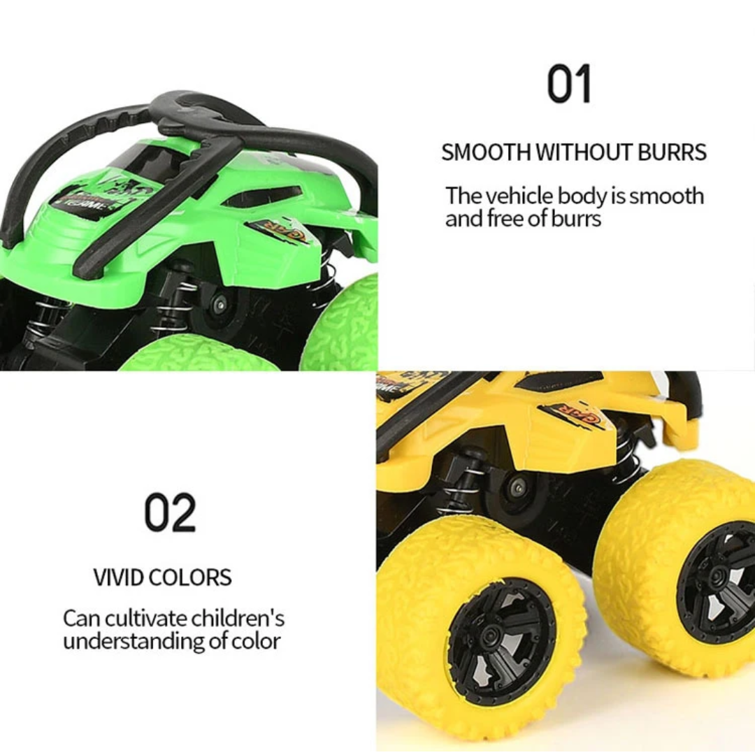 Color Matching Roll Car – Inertia-Powered 4WD Off-Road Toy Vehicle | Shockproof, Somersault & Fall-Resistant Huili Toy Car