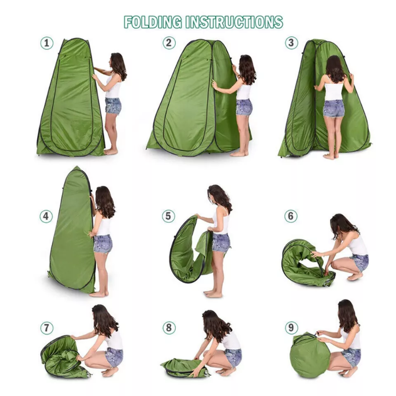 Shower Tent Pop-Up Privacy Tent – Portable, Extra-Tall, UV-Protected Outdoor Camp Bathroom, Changing Room, and Toilet Tent for Hiking, Beach, Picnic, Fishing, and More
