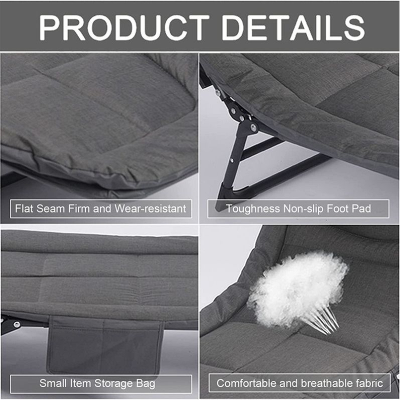 Multi-Functional Foldable Camping Bed & Lounge Chair – 176cm | Ergonomic, Portable & Adjustable