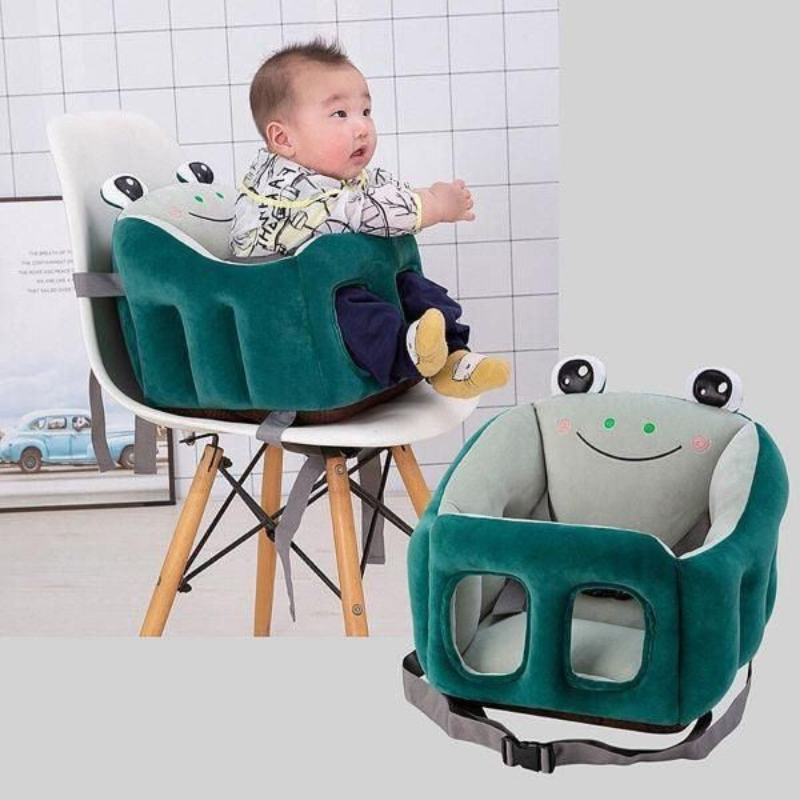 Cute Plush Baby Sofa Support Chair – Cartoon Animal Infant Seat with 360° Back Support & Safety Straps