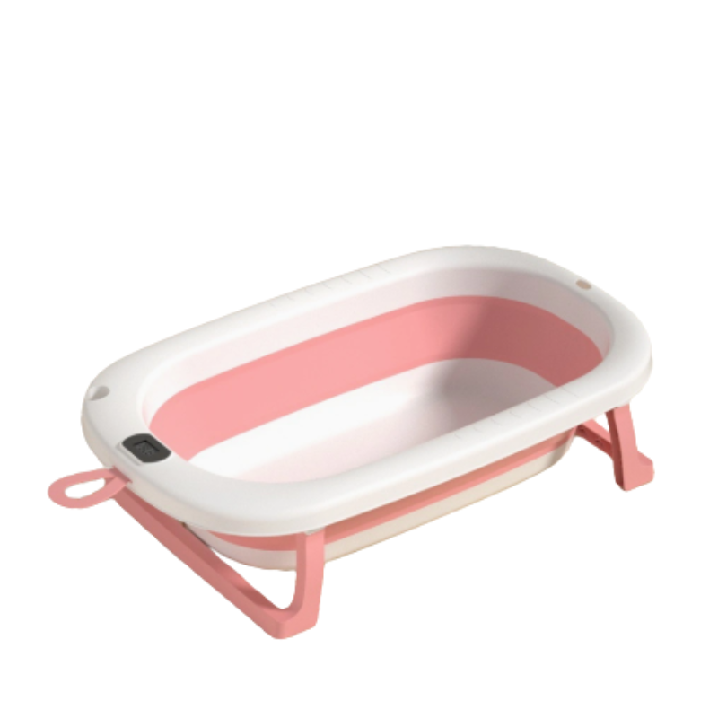 Baby Plastic Folding Bath Tub with Temperature Display – Safe, Spacious, and Convenient