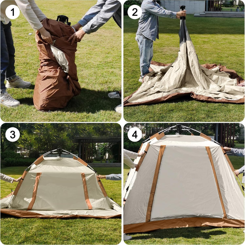 Camping Tent Pop Up – Waterproof 2/3/4 Person Instant Setup Outdoor Family Tent