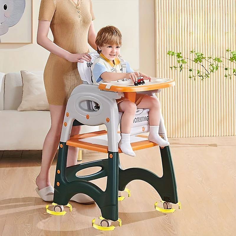 Adjustable Height Learning Chair For Babies - 3 In 1 Kids Plastic Toddler Booster Dining Eating Feeding Chair