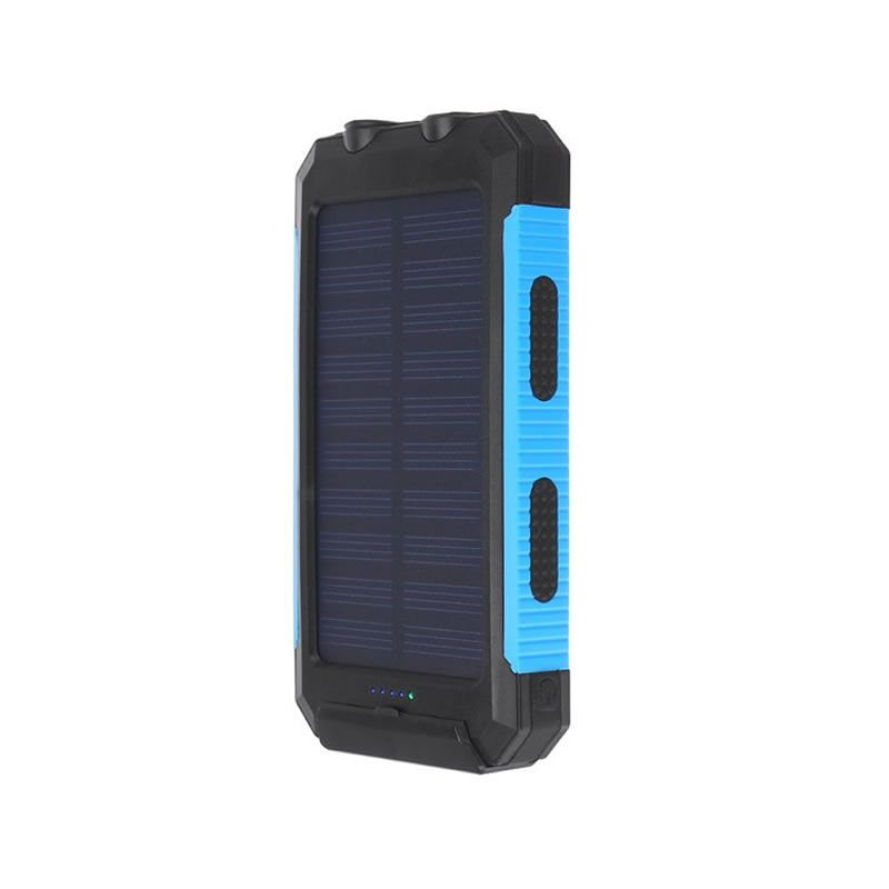 20000mAh Solar Power Bank with Dual USB, LED Flashlight & Compass – Portable Charger for Outdoors & Emergencies