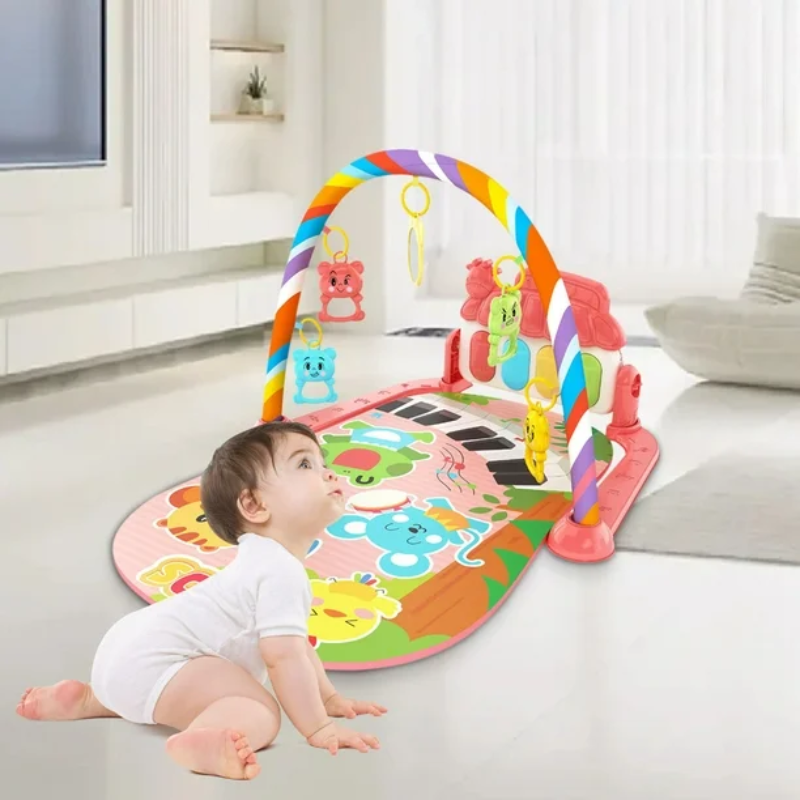 Glow & Grow Kick & Play Baby Piano Gym – Musical Activity Playmat for Newborns 0+ Months | Soft, Removable & Multi-Sensory Developmental Toy