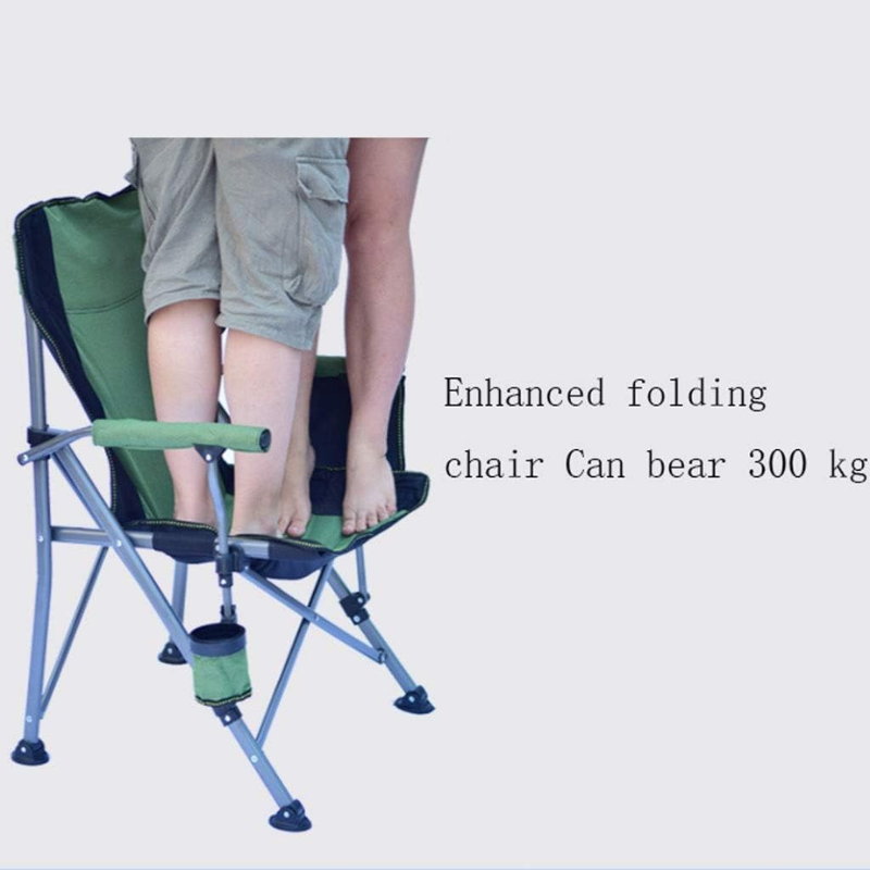 Premium Outdoor Camping Chair - Foldable, Ultralight, with Padded Armrests & Cup Holder