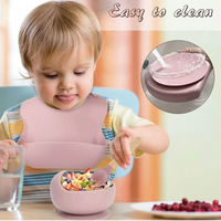 5 Pieces Silicone Baby Feeding Set – Safe, Durable, and Convenient for Every Mealtime