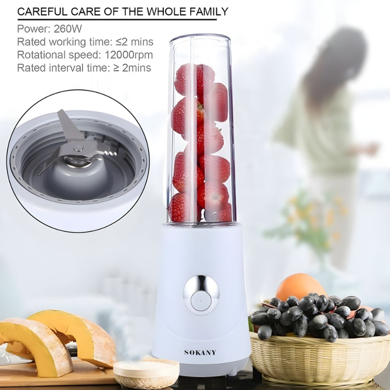 260W 400ml Portable Smoothie Maker – Blend Smoothly, Live Freely