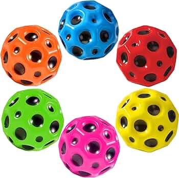 Moon Shaped Space High Bouncing Ball – Extreme Bounce, Durable Foam, 9cm (Pack of 12)