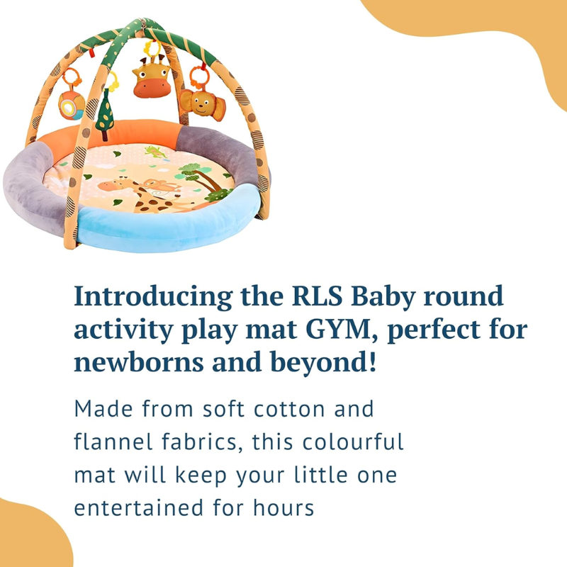 Baby Round Activity Play Mat Gym - Soft, Colorful, and Fun for Newborns & Beyond