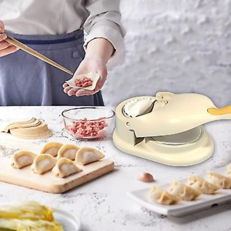 2-in-1 Dumpling Maker & Dough Press – Easy Homemade Dumplings, Wontons, Ravioli & More